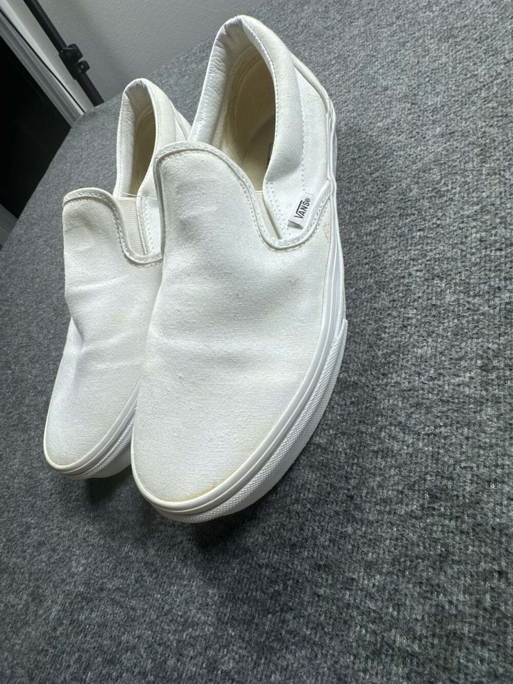 Vans Classic Slip-On Sneakers White Canvas Shoes